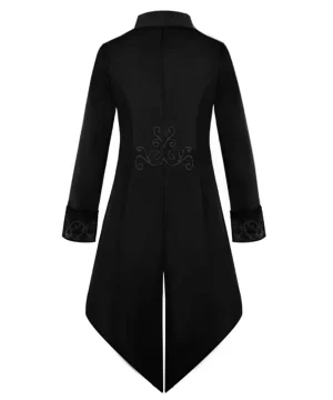 Eleganter, schwarzer Gehrock mit Stickerei.