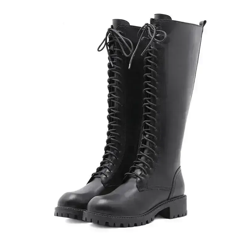 Gothic Schnuerstiefel 8211 40 Black Pu Leather Female