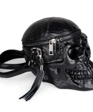 Gothic-Handtasche mit Totenkopf-Motiv