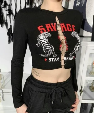 Gothic-T-Shirt in Schwarz