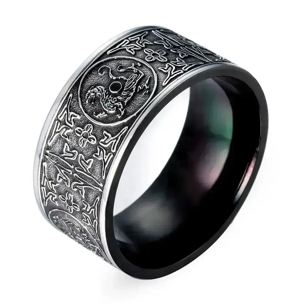 Vintage Gothic Ring 8211 70 Silver Stainless Steel Male