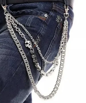 Biker-Geldbörsenkette mit Totenkopfdesign