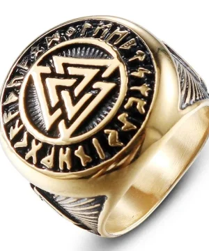Wikinger-Ring mit Runen-Muster