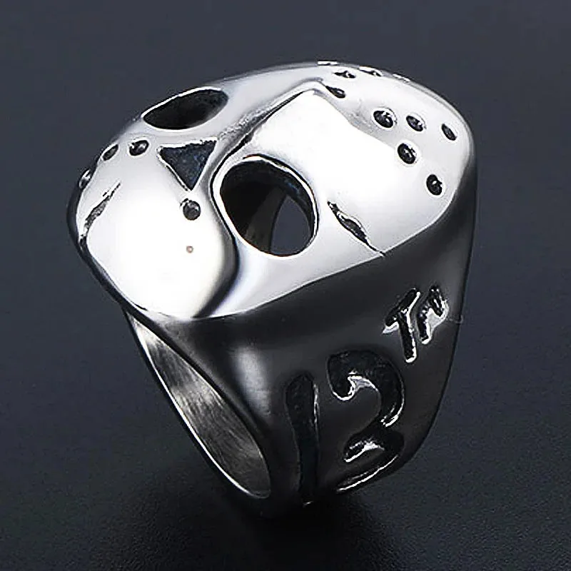 Black Friday Jason Mask Gothic Ring – Bild 5