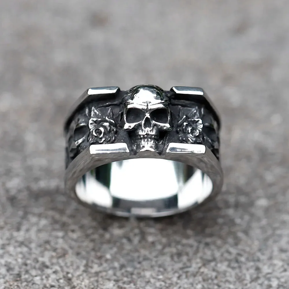 Vintage Gothic Totenkopf Ring – Bild 2