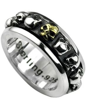 Totenkopf-Ring im Gothic-Stil