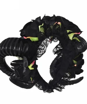 Gothic-Bandeau mit Widderhörnern