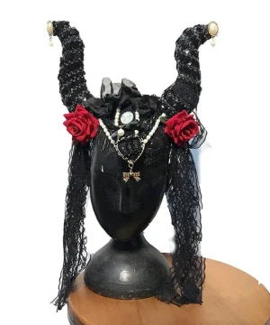 Haarband im Gothic-Lolita-Stil mit Teufelshörnern