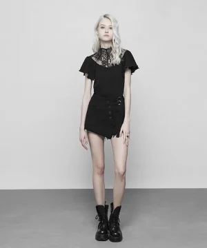 Gothic Bluse Spitzenkragen