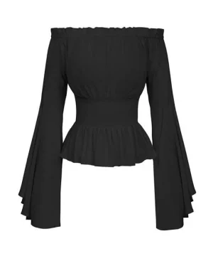 Gothic Bluse mit langen Ärmeln