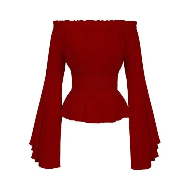 Gothic Bluse mit langen Ärmeln – Bild 3