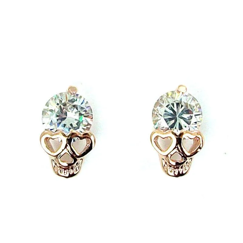 Gothic Ohrring <br />Rosa Kristall