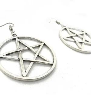 Gothic Ohrring Pentagramm Stern