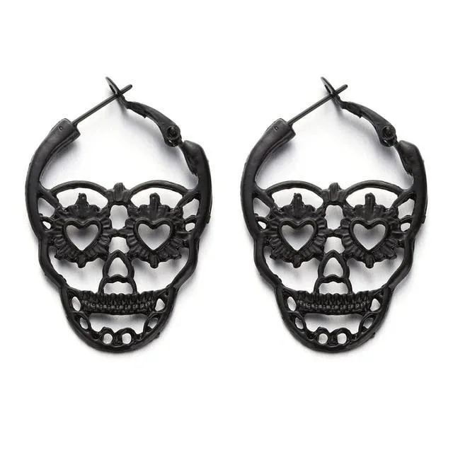 Gotischer Totenkopfförmiger Ohrring