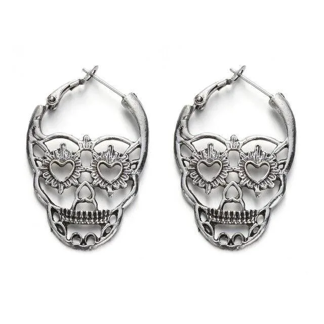Gotischer Totenkopfförmiger Ohrring – Bild 3