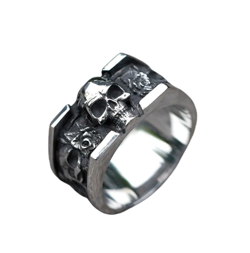 Vintage Gothic Totenkopf Ring