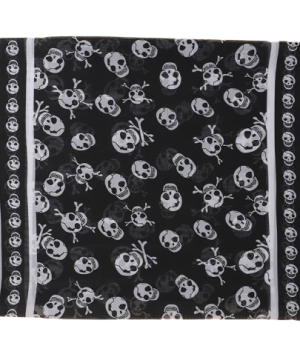 Schwarz-weißes Totenkopf-Tuchmuster