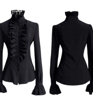 Viktorianische Gothic Rüschenbluse