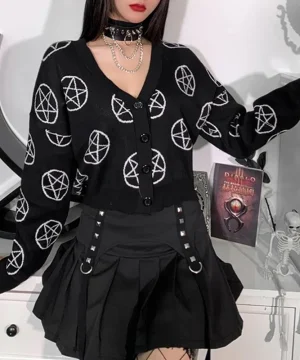 Gothic Cardigan Pentagramm