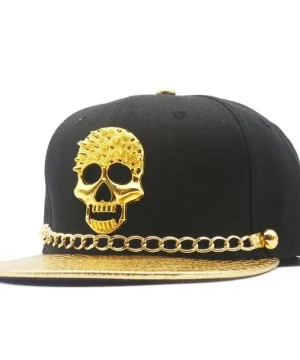 Totenkopf-Mütze im Gothic-Stil