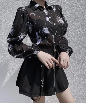 Gothic Bluse Chiffon