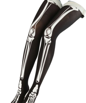 Gothic Strumpfhose Skelett Print
