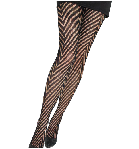Gothic Strumpfhose Dreiecksstreifen – Bild 2