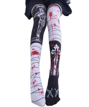 Gothic Samtstrumpfhose