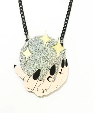 Gotische Halsketten Kristallkugel