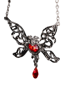 Gotische Halsketten Schmetterlingsschädel