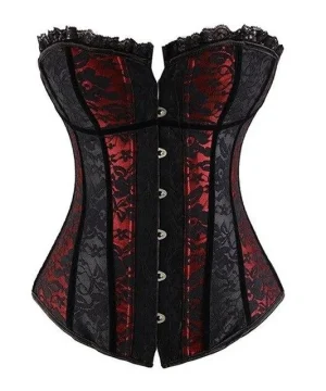 Gothic Korsett Schwarz und Rot