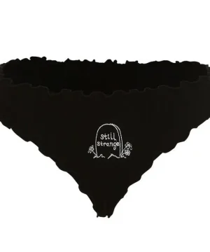 Gothic Höschen Mit Pilzen bestickt