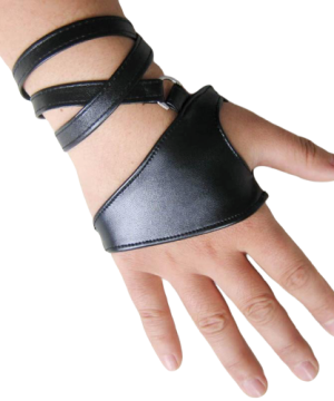 Lederarmband Schwarz mit Schlaufen-Design