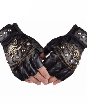 Schädelring aus schwarzem Metall im Gothic-Look