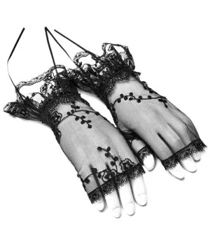 Spitzenhandschuhe Damen Gothic-Stil