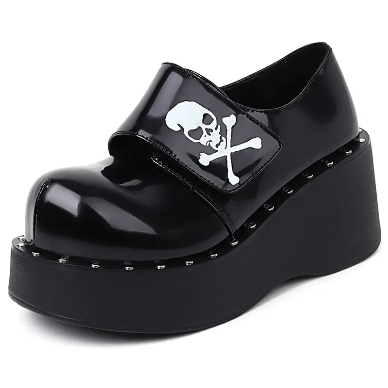 Gothic Lolita Totenkopf Schuh – Bild 3
