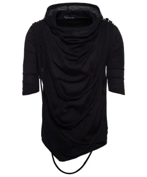 Gothic Punk Kapuzen T Shirt
