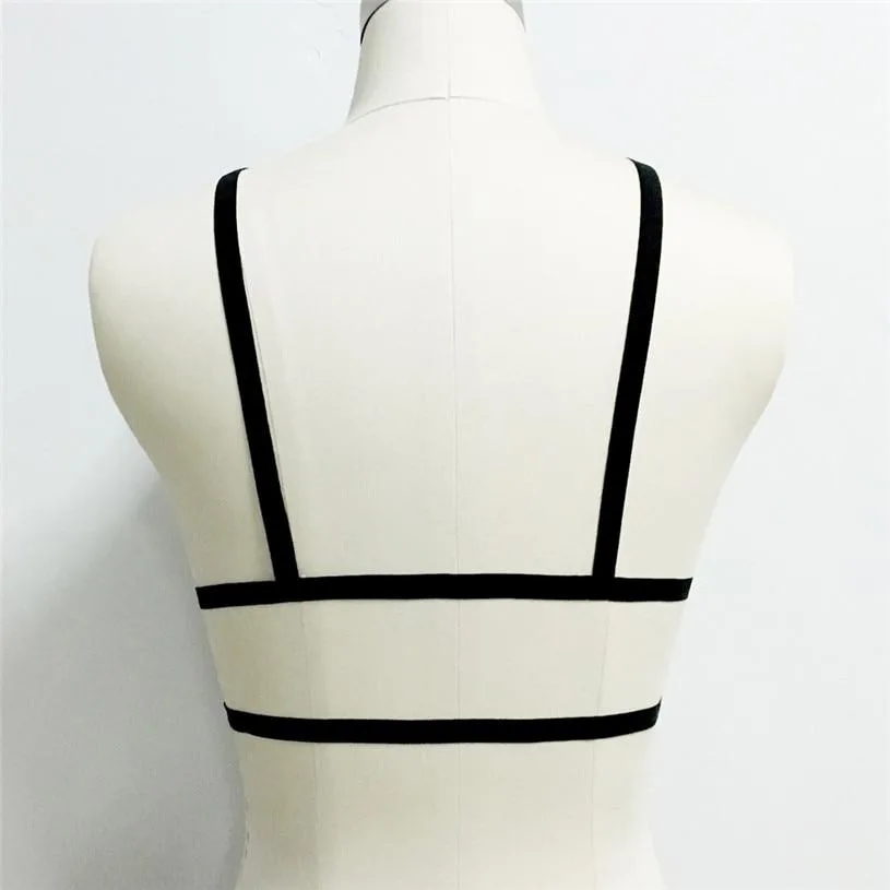 Elastisches Körpergeschirr im Gothic-Stil