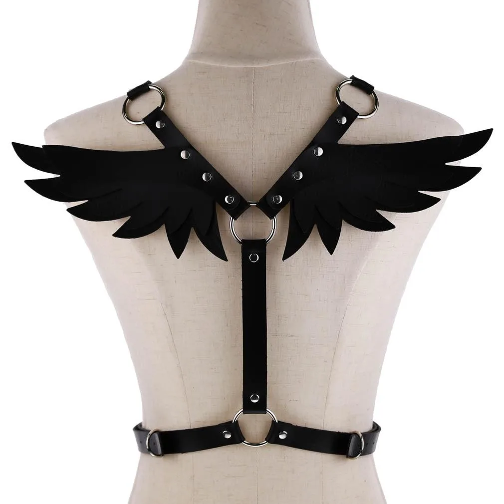 Gothic Geschirr mit Flügeln – Bild 2
