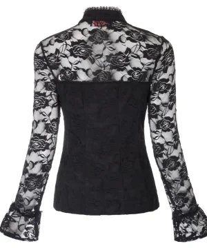 Gothic Top Ausgestellte Spitze