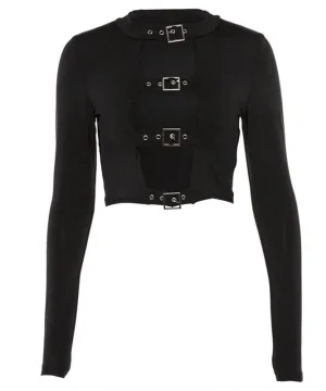 Gothic Top mit langen Ärmeln