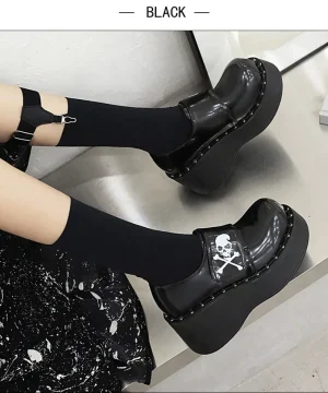 Gothic Lolita Totenkopf Schuh