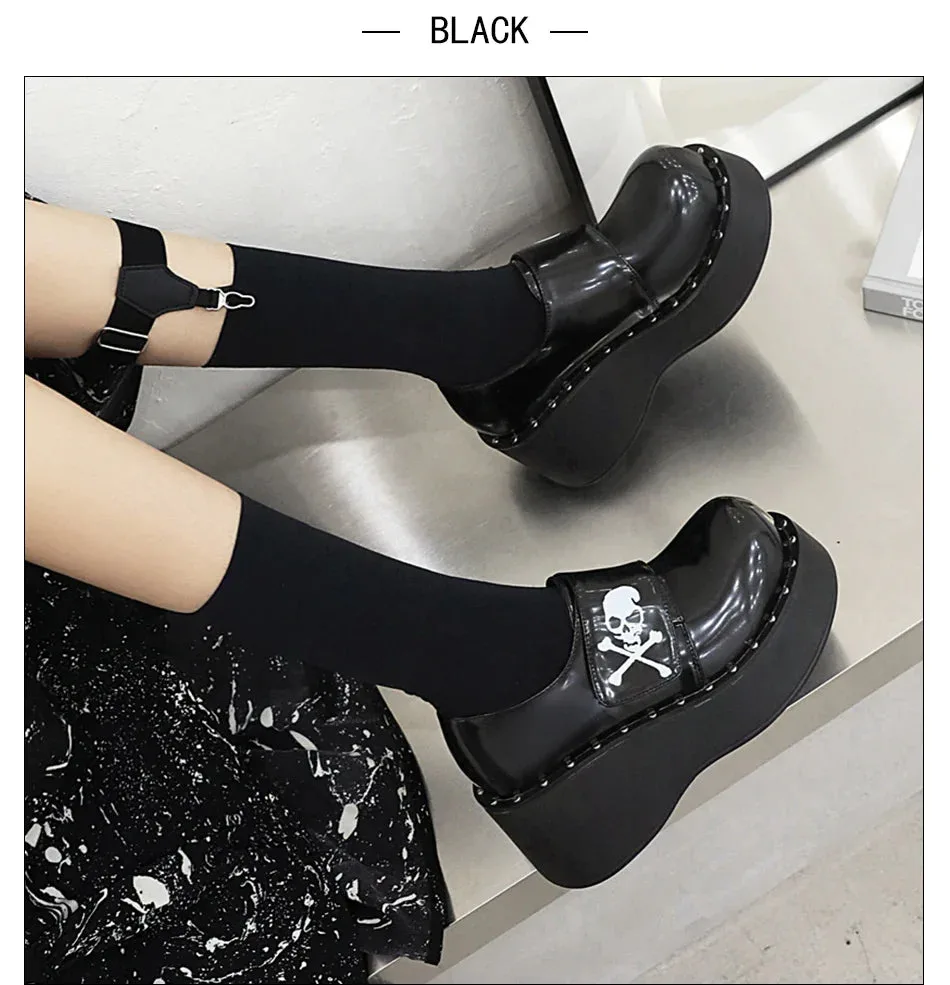 Gothic Lolita Totenkopf Schuh
