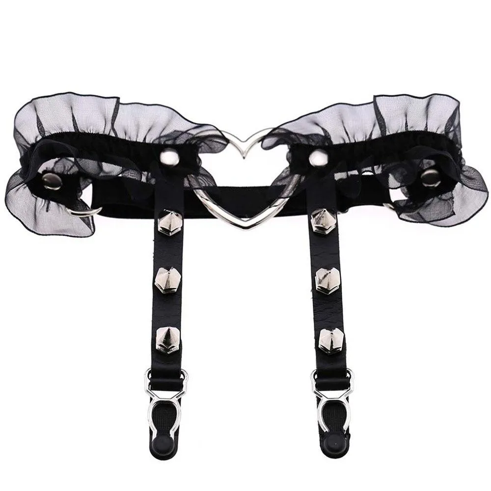 Gothic Strumpfband Elastische Spitze – Bild 2