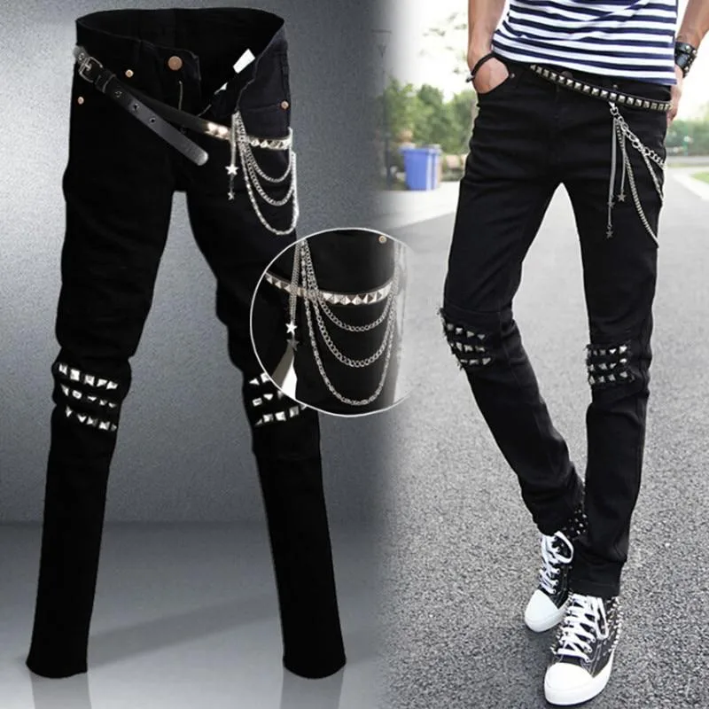 Gothic Jeans Mit Kette