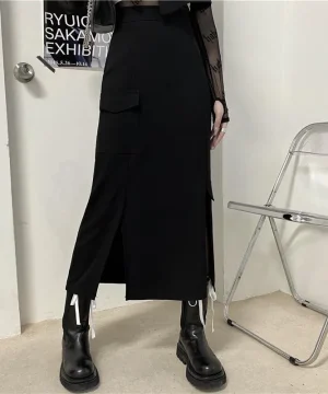 Gothic Rock Lang Schwarz