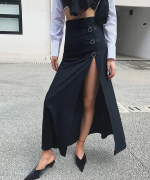 Gothic Rock Lang mit Schlitz