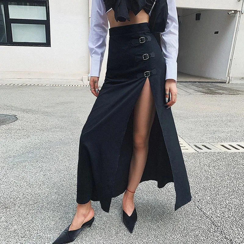 Gothic Rock Lang mit Schlitz