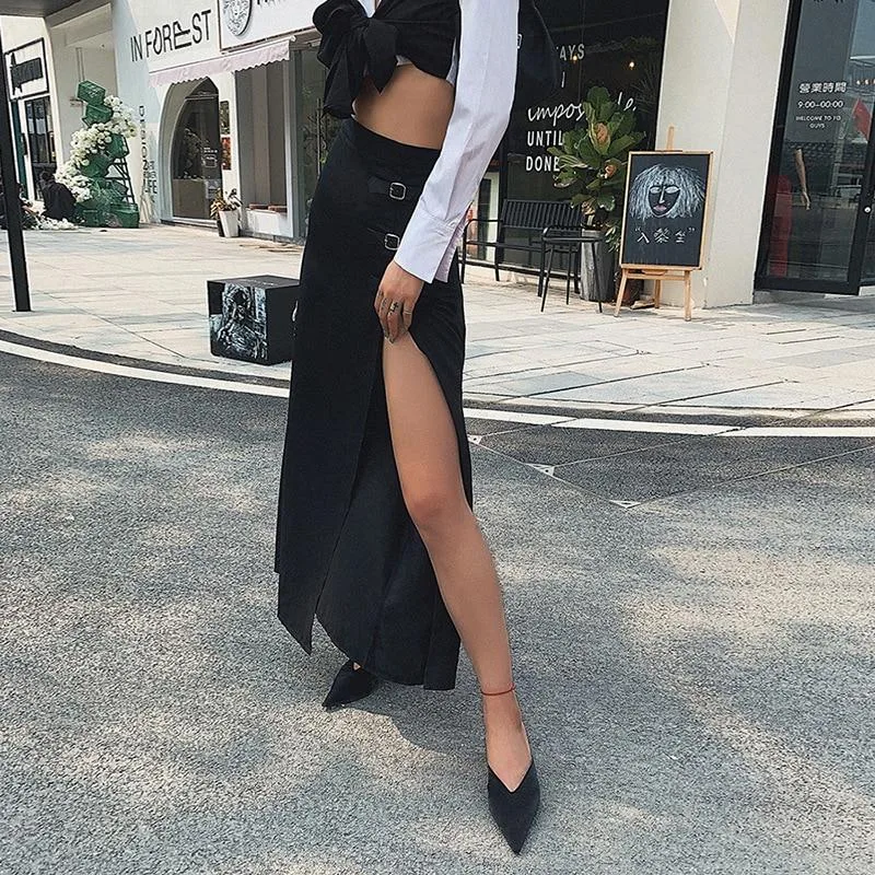 Gothic Rock Lang mit Schlitz – Bild 2