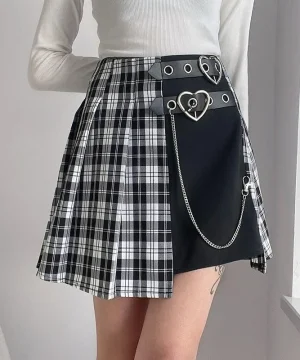 Gothic Rock Hohe Taille mit Kette